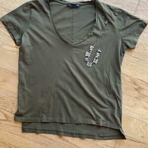 Zara olive T-shirt women’s size medium